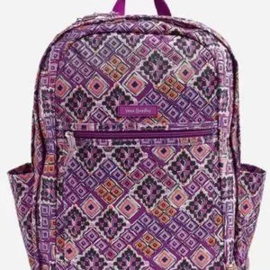 Vera Bradley Colorful Diamond Pattern Backpack Shop Vera Bradley Iconic Campus Backpack, Sig – Luggage Factory main image 4